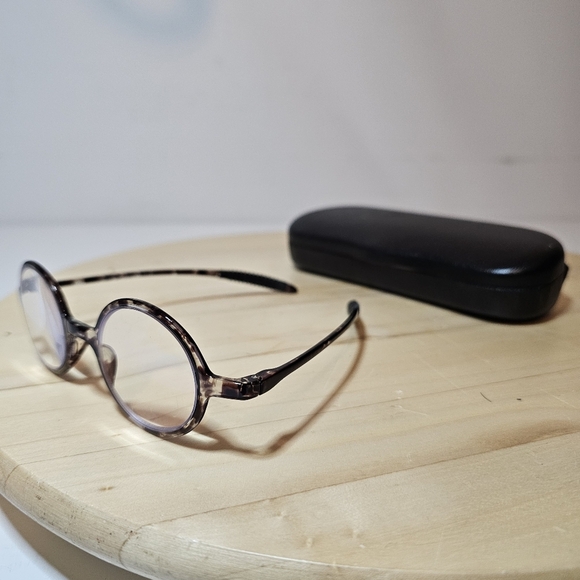 TR90 Italy Deigned +2.75 Tortoise Color Round Frames Only TR281-2 C26 43-22-135 - Picture 4 of 8